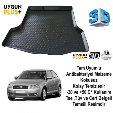 Audi A3 Hb 2003-2012 3D Bagaj Havuzu UygunPLUS