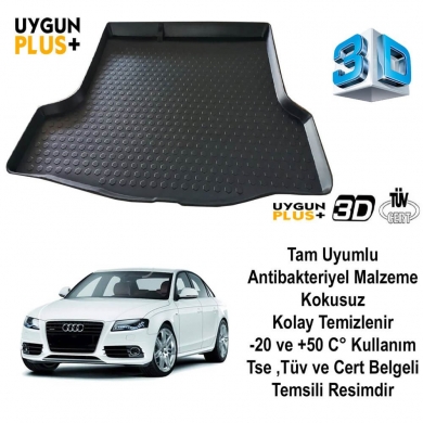 Audi A4 2008-2015 3D Bagaj Havuzu UygunPLUS