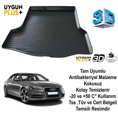 Audi A6 2011-2015 3D Bagaj Havuzu UygunPLUS