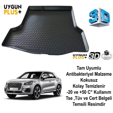 Audi Q2 3D Bagaj Havuzu UygunPLUS